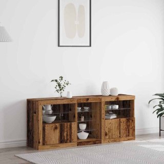 Komoda LED Stare drewno 162 x 37 x 67 cm Drewno inżynieryjne