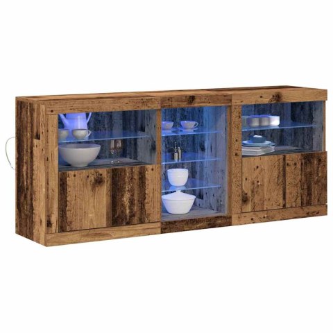 Komoda LED Stare drewno 162 x 37 x 67 cm Drewno inżynieryjne
