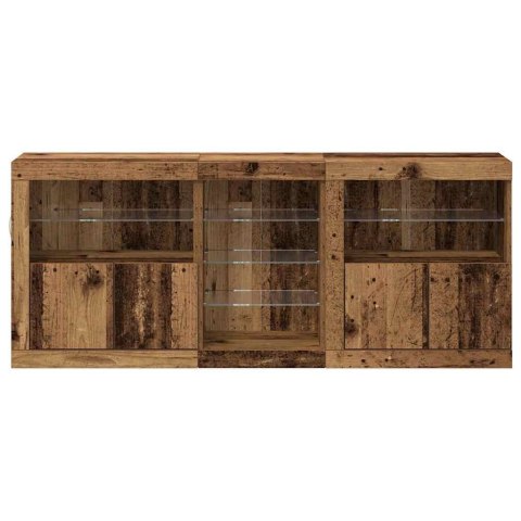 Komoda LED Stare drewno 162 x 37 x 67 cm Drewno inżynieryjne