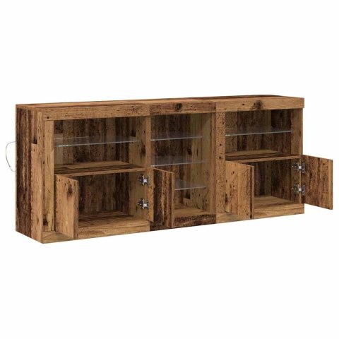 Komoda LED Stare drewno 162 x 37 x 67 cm Drewno inżynieryjne