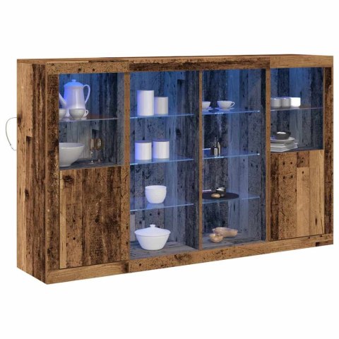 Komoda LED Stare drewno 163 x 37 x 100 cm Drewno inżynieryjne