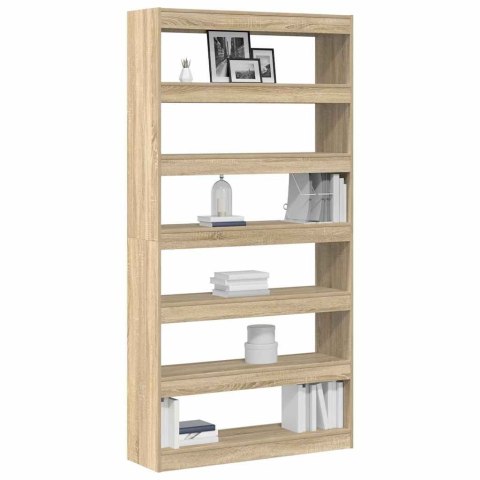Szafka na książki 6 poziomy 100 x 30 x 198 cm Dąb Sonoma
