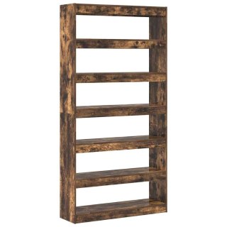 Szafka na książki 6 poziomy 100 x 30 x 198 cm Dąb wędzony