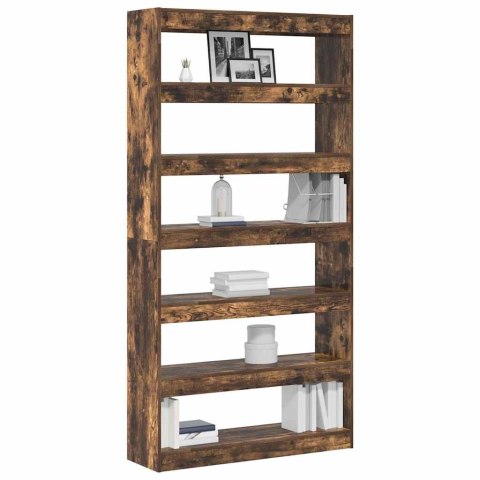 Szafka na książki 6 poziomy 100 x 30 x 198 cm Dąb wędzony
