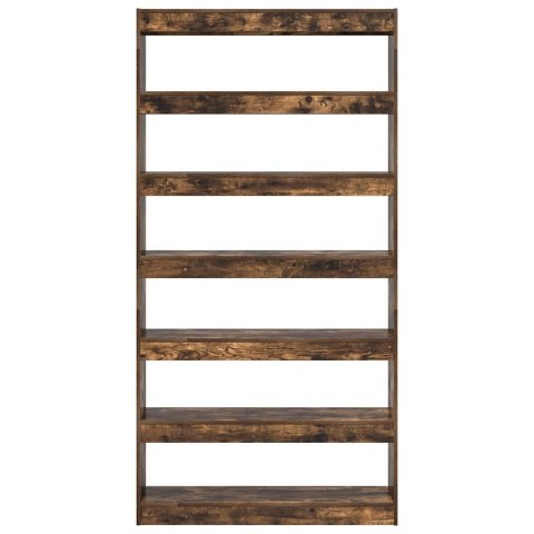 Szafka na książki 6 poziomy 100 x 30 x 198 cm Dąb wędzony