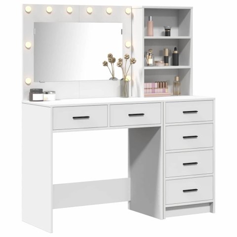 Toaletka 2 szt. Biały 78,5 x 41 x 135 cm Drewno inżynieryjne