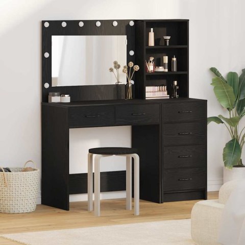 Toaletka 2 szt. Czarny 78,5 x 41 x 135 cm Drewno inżynieryjne