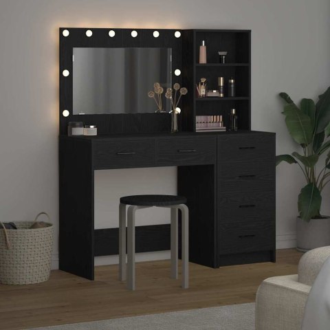 Toaletka 2 szt. Czarny 78,5 x 41 x 135 cm Drewno inżynieryjne