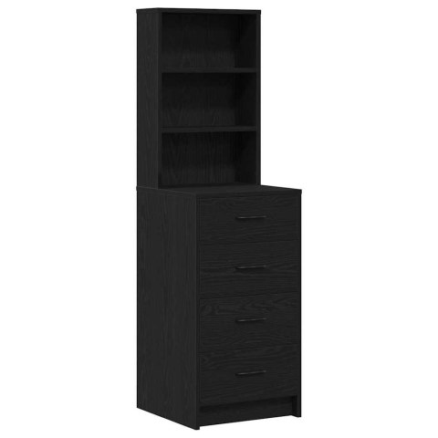 Toaletka 2 szt. Czarny 78,5 x 41 x 135 cm Drewno inżynieryjne