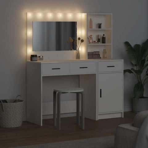 Toaletka 2 szt. Biały 78,5 x 41 x 135 cm Drewno inżynieryjne
