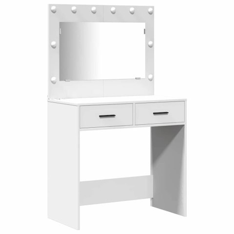 Toaletka 2 szt. Biały 78,5 x 41 x 135 cm Drewno inżynieryjne
