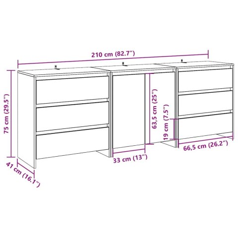 3-cz. szafka, stare drewno, 60x30x75cm, materiał drewnopochodny