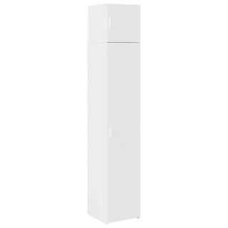 Wąska szafka, biała, 40x42,5x225 cm, materiał drewnopochodny
