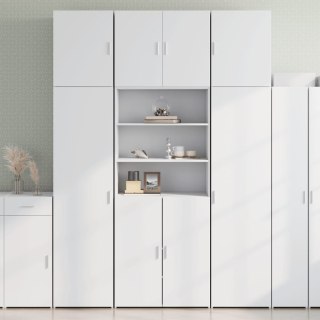Wysoka szafka, biała, 80x42,5x249 cm, materiał drewnopochodny
