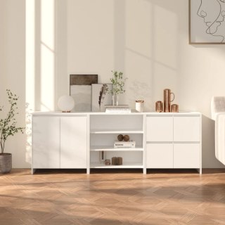 3-częściowa. szafka boczna, biała, materiał drewnopochodny