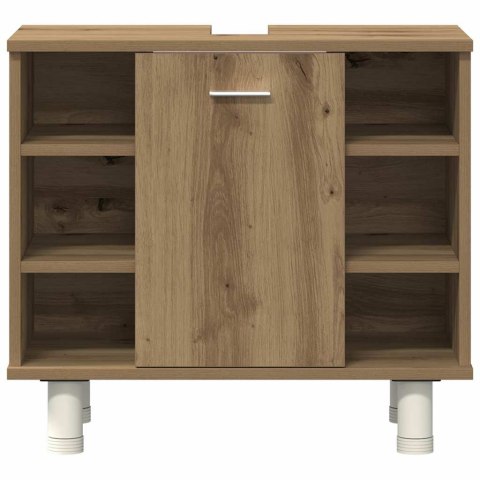 4-częściowy zestaw mebli łazienkowych, dąb artisan