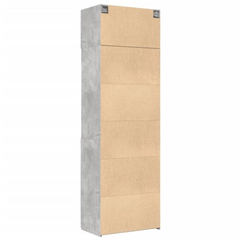 Szafka, szarość betonu, 70x42,5x225 cm, materiał drewnopochodny