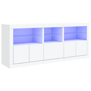 Szafka z oświetleniem LED, biała, 162x37x67 cm