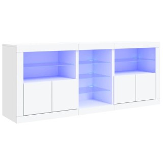 Szafka z oświetleniem LED, biała, 181,5x37x67 cm