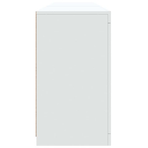 Szafka z oświetleniem LED, biała, 181,5x37x67 cm