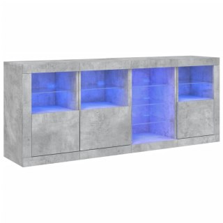 Szafka z oświetleniem LED, szarość betonu, 164x37x67 cm
