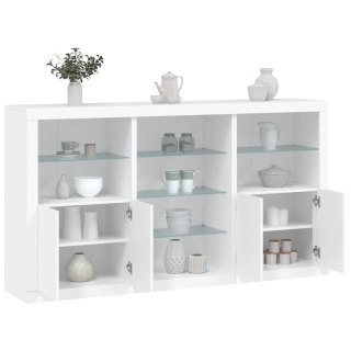 Szafka z oświetleniem LED, biała, 181,5x37x100 cm