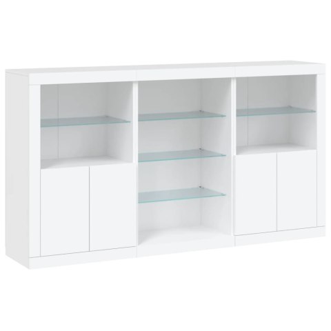 Szafka z oświetleniem LED, biała, 181,5x37x100 cm