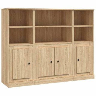 Wysokie szafki, 3 szt., dąb sonoma, materiał drewnopochodny