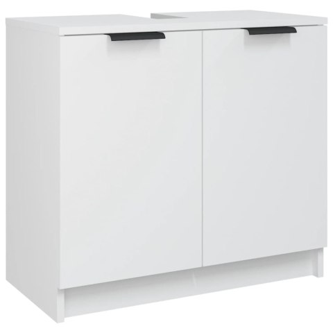 Zestaw 4 szafek do łazienki, biały, materiał drewnopochodny