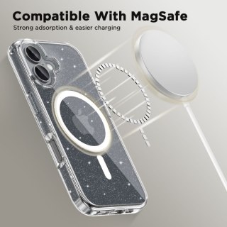 Etui pokrowiec na iPhone 16 FlexAir Hybrid MagSafe - przezroczysty