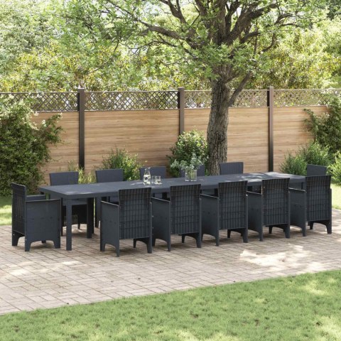 Stół Ogrodowy Antracyt 400 x 100 x 73 cm polirattan