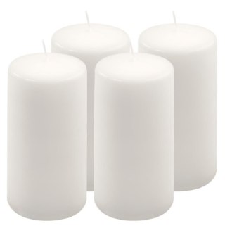 Białe świece parafinowe 15 cm, 65 godzin, 4 sztuki
