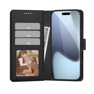 Etui pokrowiec z klapką miejscem na karty do iPhone 17 Pro MagSafe Wallet - czarny mat