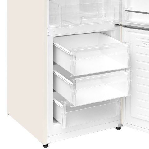 Lodówka Retro Ravanson LKK-315RC 597mm x 707mm x 1943 mm | 315l | Total No Frost | klasa E | kremowy