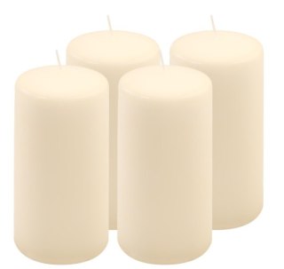 Świeca parafinowa, kremowa, 15 cm, czas 65 godz, 4 szt