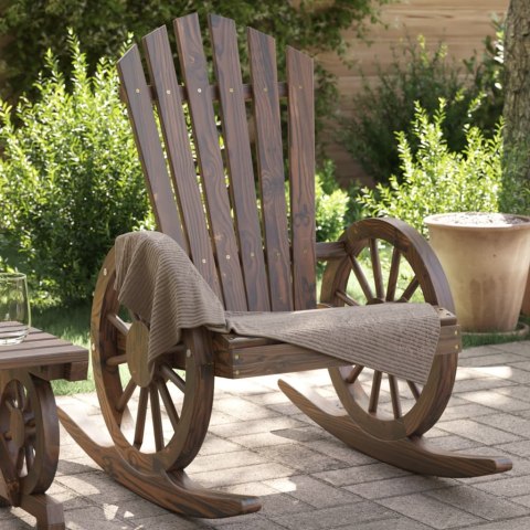 Krzesła bujane Adirondack, 2 szt., lite drewno jodłowe