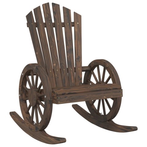 Krzesła bujane Adirondack, 2 szt., lite drewno jodłowe