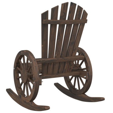 Krzesła bujane Adirondack, 2 szt., lite drewno jodłowe