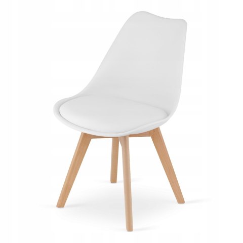 Zestaw stół prostokątny ADRIA 120x80cm biały + 4 krzesła MARK białe