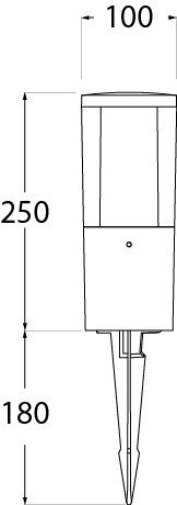 Oprawa ogrodowa CARLO SPIKE DECO Fumagalli GU10 LED CCT 2,9W SET 4000/2700K IP55 230V czarny / tworzywo sztuczne