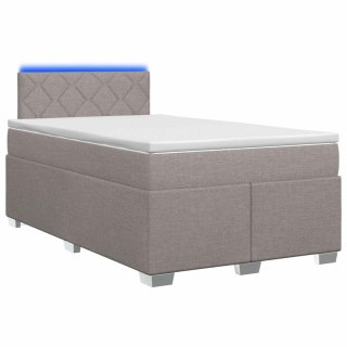 Łóżko Box Spring z materacem i LED Ciemnoszary 120 x 190 cm