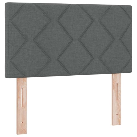 Łóżko Box Spring z materacem i LED ciemnoszary 120 x 190 cm