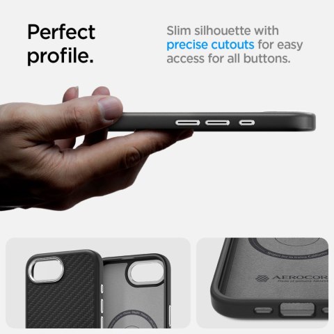 Etui case na iPhone 16e Enzo Aramid MagSafe - czarne