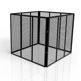 Kompostownik metalowy ogrodowy 450 l - czarny