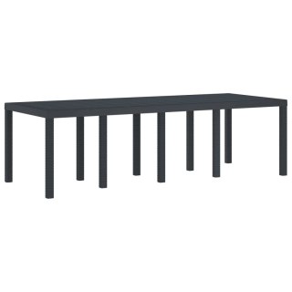 Stół Ogrodowy Antracyt 250 x 100 x 73 cm polirattan