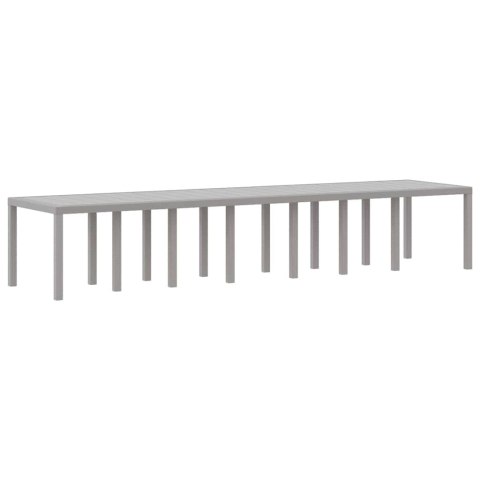 Stół Ogrodowy Jasnoszary 400 x 100 x 73 cm polirattan