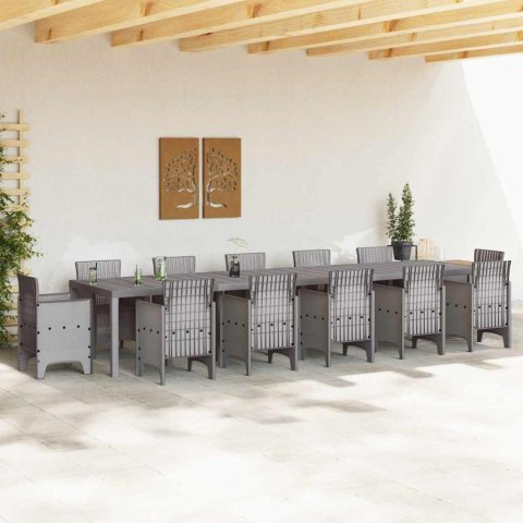 Stół Ogrodowy Jasnoszary 400 x 100 x 73 cm polirattan