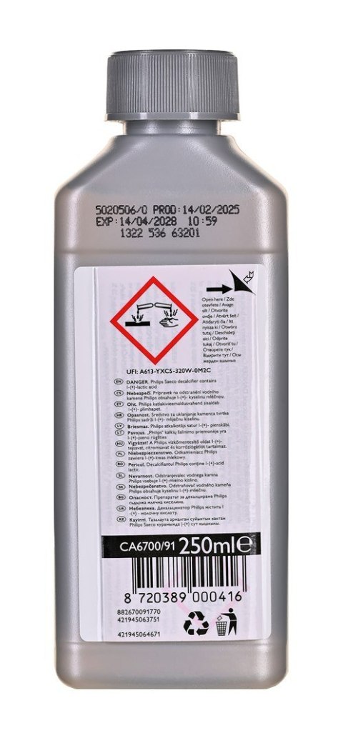 Odkamieniacz do ekspresów Philips CA6700/91 (250 ml; 1 x odkamieniacz (250 ml))