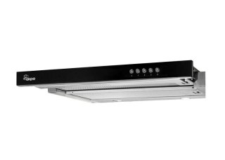 Okap teleskopowy AKPO WK-7 LIGHT GLASS 50 cm | LED | inox / czarne szkło