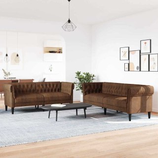 Sofa do salonu 2 szt. Brązowy tkanina